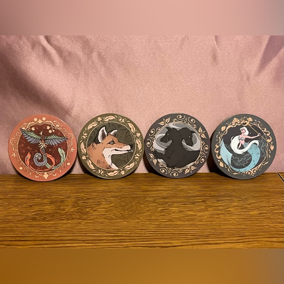 Fairyloot Other - Fairyloot Only a Monster Family Crest Coaster Set